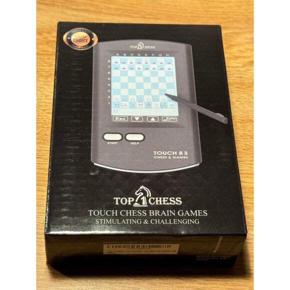 NEW TOP 1 CHESS Touch 8 Chess II & 8 Brain Games Handheld Electronic Game Stylus - Picture 1 of 6